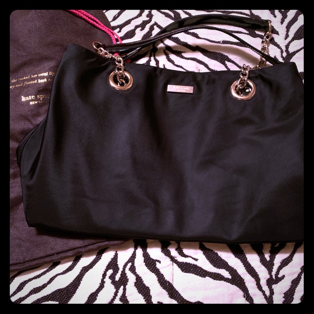 Like new! kate spade satchel. Silver Chain.